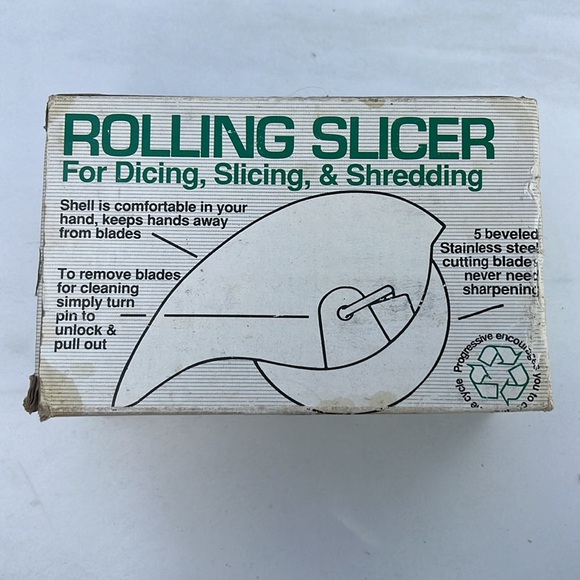 Progressive Rolling Slicer 5 Blade Dicer Slicer Shredder Herbs Nuts Cheese NIB - Picture 2 of 2